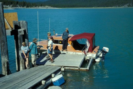 Boot am Lake Benett nach Chilkoot Trail