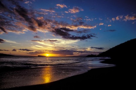 Sonnenuntergang am Big Beach Maui
